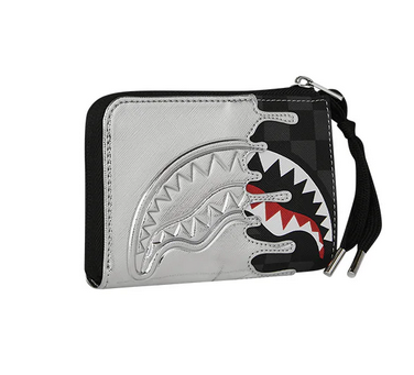 Portafoglio SPRAYGROUND SILVER SIDE DRIP BLACK CHECK WALLET
