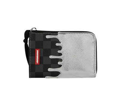 Portafoglio SPRAYGROUND SILVER SIDE DRIP BLACK CHECK WALLET
