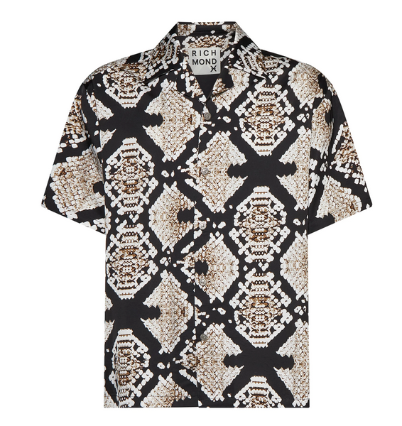 Camicia RICHMOND a maniche corte con motivo grafico all-over