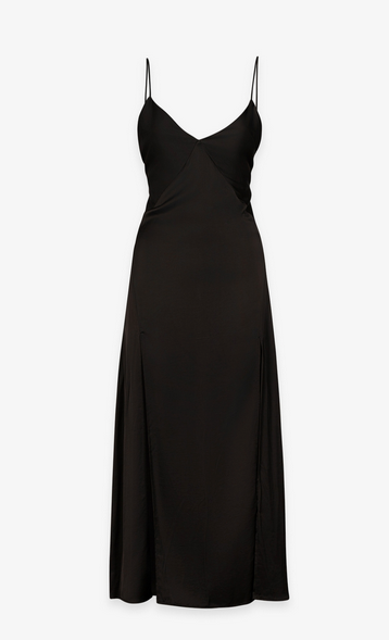 Abito GAELLE PARIS Midi In Raso Con Spacchi