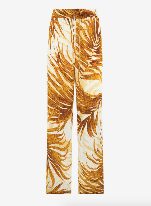 Pantaloni JUST CAVALLI di stampa di palma d'oro