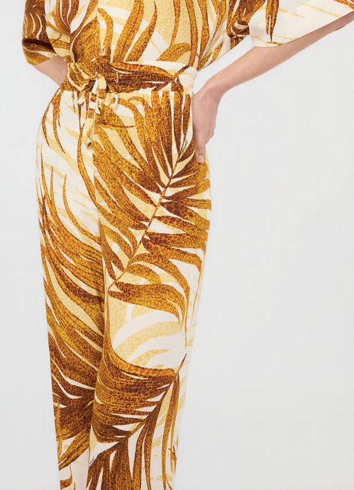 Pantaloni JUST CAVALLI di stampa di palma d'oro