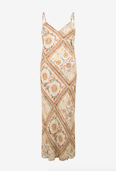Abito JUST CAVALLI Persiano Tarocchi Stampa Vestito Slip