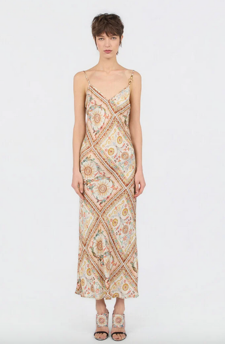 Abito JUST CAVALLI Persiano Tarocchi Stampa Vestito Slip