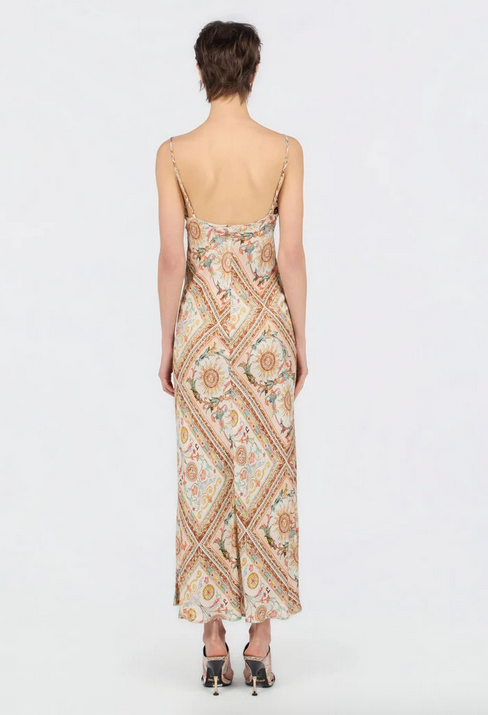 Abito JUST CAVALLI Persiano Tarocchi Stampa Vestito Slip