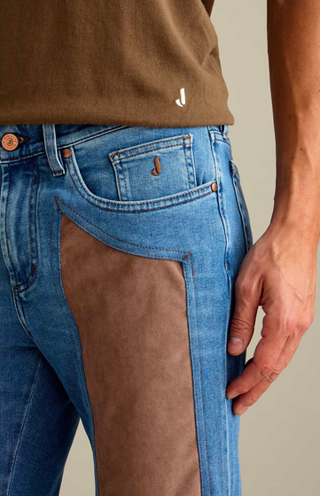 Jeans JECKERSON John Lavaggio Chiaro E Toppa Alcantara