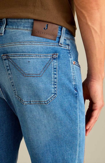 Jeans JECKERSON John Lavaggio Chiaro E Toppa Alcantara