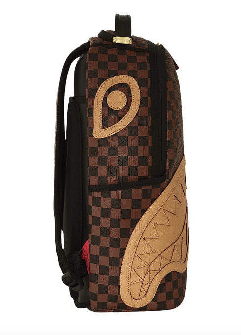 Zaino SPRAYGROUND EMBOSSED CHECK BROWN BACKPACK