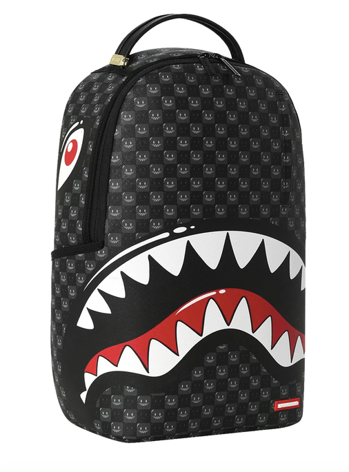 Zaino SPRAYGROUND SHARKS IN PARIS WTF BUBBLY BLACK CHECK BACKPACK