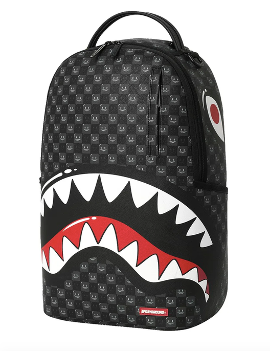 Zaino SPRAYGROUND SHARKS IN PARIS WTF BUBBLY BLACK CHECK BACKPACK