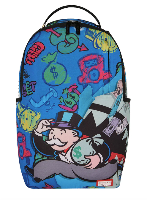 Zaino SPRAYGROUND MONOPOLY BLUE TEAR THROUGH BACKPACK