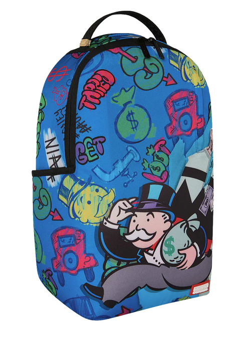 Zaino SPRAYGROUND MONOPOLY BLUE TEAR THROUGH BACKPACK