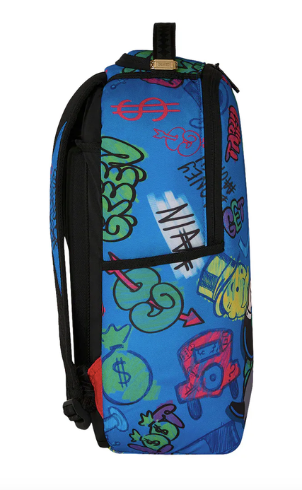 Zaino SPRAYGROUND MONOPOLY BLUE TEAR THROUGH BACKPACK