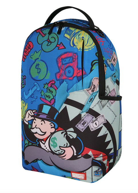 Zaino SPRAYGROUND MONOPOLY BLUE TEAR THROUGH BACKPACK