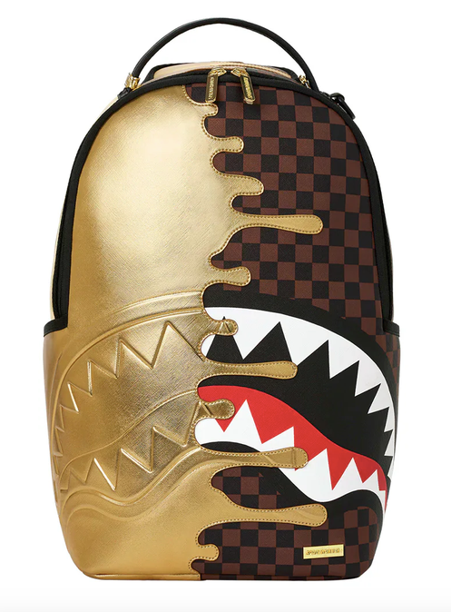 Zaino SPRAYGROUND SHARKS IN PARIS GOLD DRIP BACKPACK