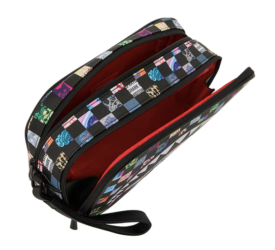 POCHETTE SPRAYGROUND CRAZY CHECK TOILETRY BRICK