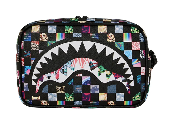 POCHETTE SPRAYGROUND CRAZY CHECK TOILETRY BRICK