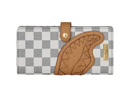 Portafoglio SPRAYGROUND EMBOSSED CREAM CHECK SINGLE FOLD WALLET