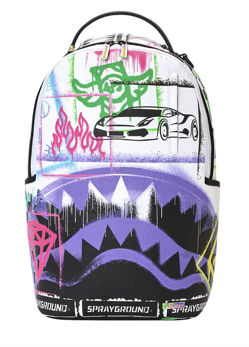 Zaino SPRAYGROUND STENCIL SHARK ATTACK BLACK AND WHITE SPLIT BACKPACK