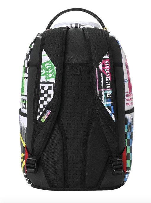 Zaino SPRAYGROUND STENCIL SHARK ATTACK BLACK AND WHITE SPLIT BACKPACK