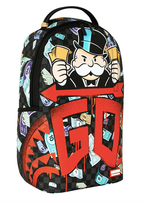 Zaino SPRAYGROUND MONOPOLY GO SHARKMOUTH STENCIL BACKPACK