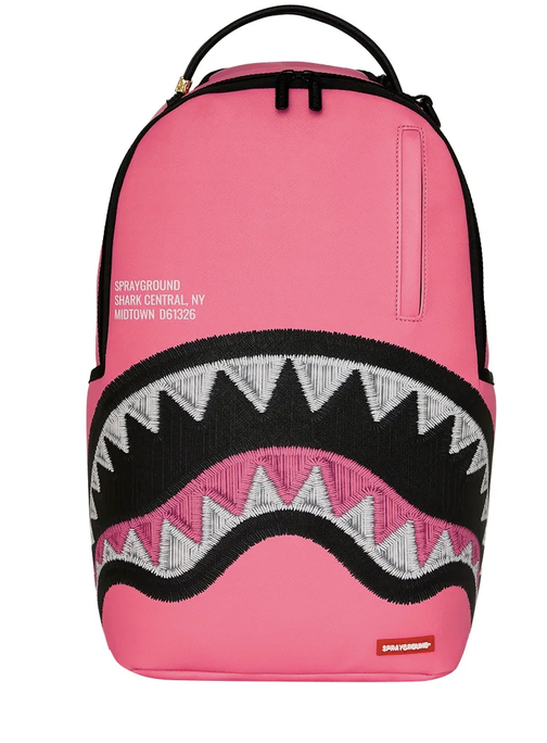 Zaino SPRAYGROUND SHARK CENTRAL PINK EMBROIDERED SHARK BACKPACK 910B9630NSZ