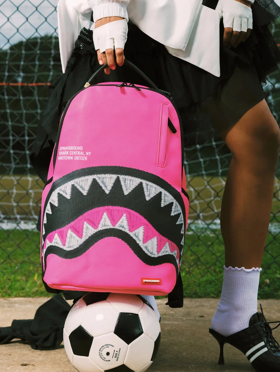 Zaino SPRAYGROUND SHARK CENTRAL PINK EMBROIDERED SHARK BACKPACK 910B9630NSZ