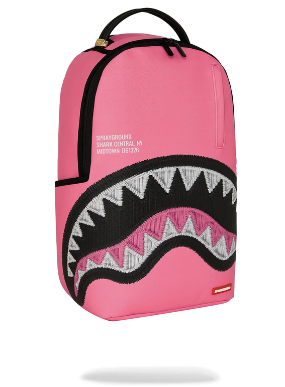 Zaino SPRAYGROUND SHARK CENTRAL PINK EMBROIDERED SHARK BACKPACK 910B9630NSZ