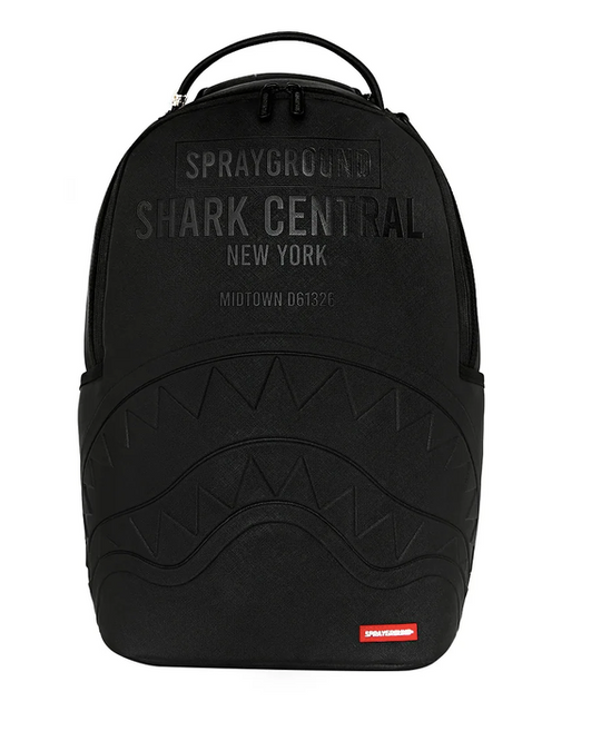 Zaino SPRAYGROUND SHARK CENTRAL EMBOSSED BLACK NYLON BACKPACK  910B9626NSZ