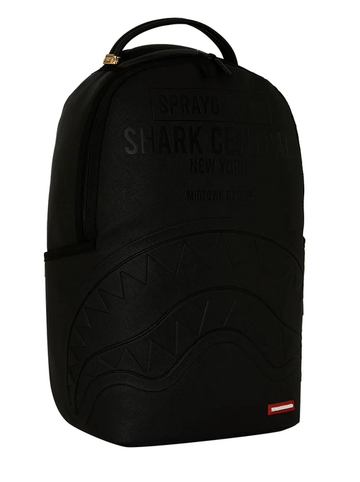 Zaino SPRAYGROUND SHARK CENTRAL EMBOSSED BLACK NYLON BACKPACK  910B9626NSZ