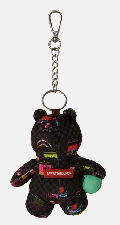 PORTACHIAVI SPRAYGROUND Global Mogul Cyber PUNK BEAR KEYCHAIN 910K9595NSZ