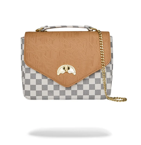 BORSA Sprayground EMBOSSED CREAM CHECK HANDBAG 910B9401NSZ