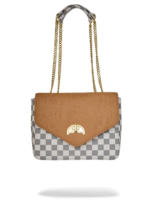BORSA Sprayground EMBOSSED CREAM CHECK HANDBAG 910B9401NSZ