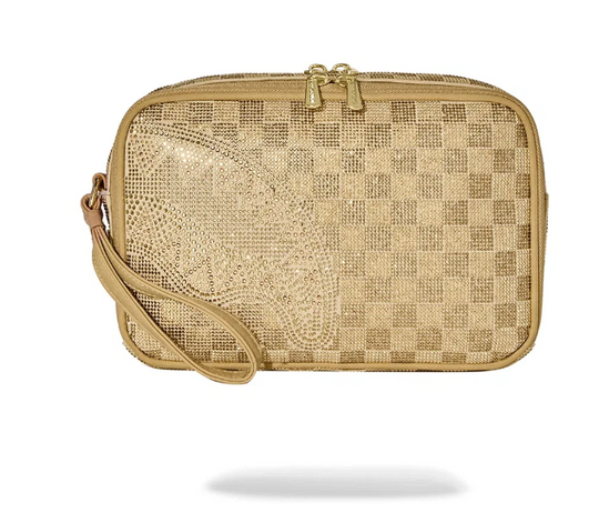 POCHETTE SPRAYGROUND 2 TONE GOLD TRINITY TOILETRY BRICK  910B9482NSZ