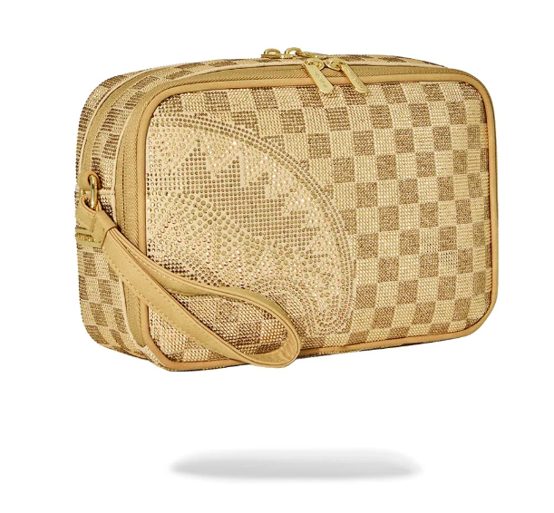 POCHETTE SPRAYGROUND 2 TONE GOLD TRINITY TOILETRY BRICK  910B9482NSZ