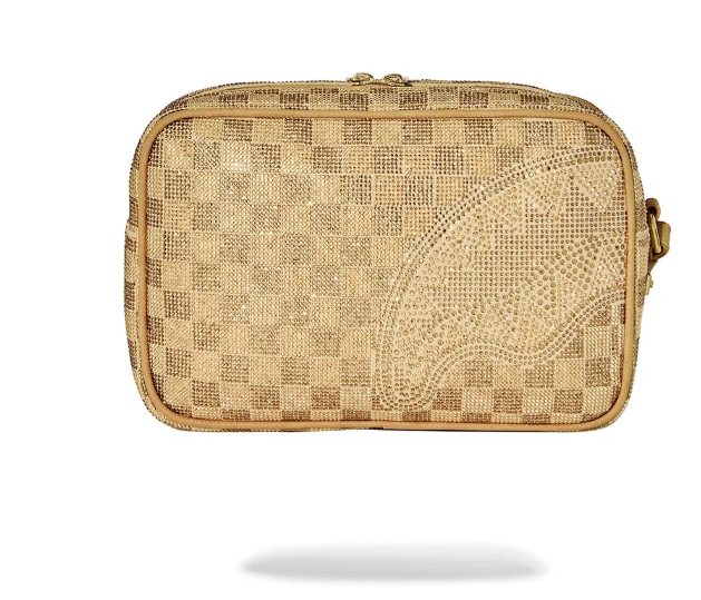 POCHETTE SPRAYGROUND 2 TONE GOLD TRINITY TOILETRY BRICK  910B9482NSZ