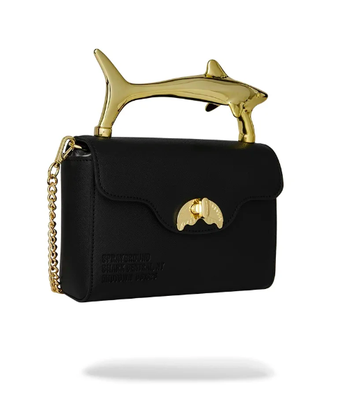 BORSA Sprayground BLACKED OUT EMBOSSED GOLD SHARK HANDBAG 910B9620NSZ