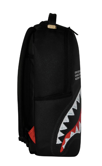 Zaino SPRAYGROUND  SHARK CENTRAL BLACK EMBROIDERED SHARK BACKPACK 910B9629NSZ