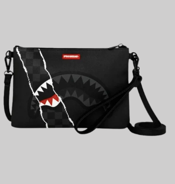 POCHETTE SPRAYGROUND CENTER RIP REVEALING GRAY CHECK CROSSOVER CLUTCH  910B9350NSZ