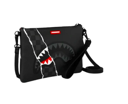 POCHETTE SPRAYGROUND CENTER RIP REVEALING GRAY CHECK CROSSOVER CLUTCH  910B9350NSZ