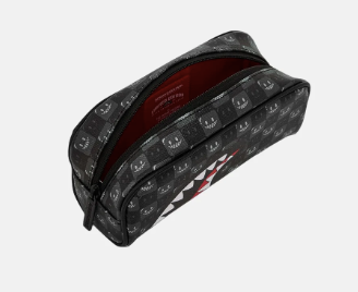 POCHETTE ASTUCCIO SPRAYGROUND  SHARKS IN PARIS WTF BUBBLY BLACK CHECK POUCH  910B9316NSZ
