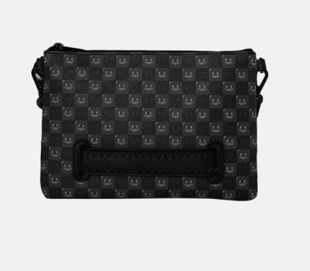 POCHETTE SPRAYGROUND SHARKS IN PARIS WTF BUBBLY BLACK CHECK CROSSOVER CLUTCH  910B9318NSZ