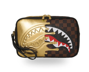 POCHETTE SPRAYGROUND Sharks In Paris Gold Drip Toiletry BRICK  910B9343NSZ