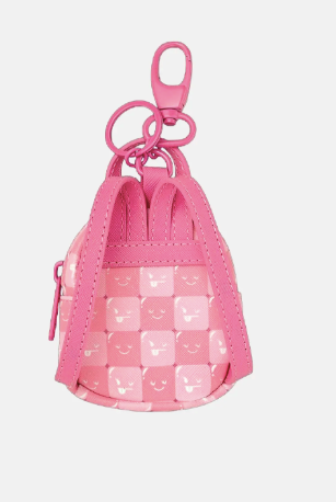 PORTACHIAVI SPRAYGROUND PINK NEW CHECK FACES BACKPACK KEYCHAIN 910K9322NSZ