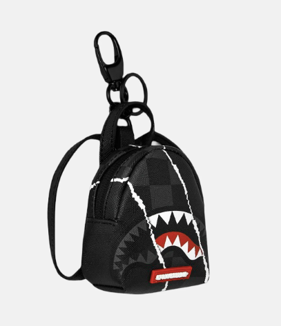 PORTACHIAVI SPRAYGROUND CENTER RIP REVEALING GRAY CHECK BACKPACK KEYCHAIN 910K9352NSZ