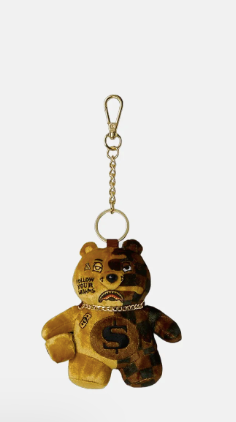 PORTACHIAVI SPRAYGROUND SIP GOLD DRIP BEAR KEYECHAIN 910K9593NSZ
