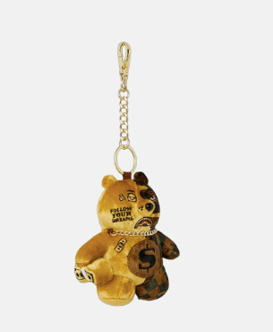 PORTACHIAVI SPRAYGROUND SIP GOLD DRIP BEAR KEYECHAIN 910K9593NSZ