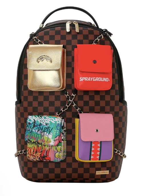 ZAINO SPRAYGROUND HANGING POCKETS MIX UP  BACKPACK  910B8990NSZ