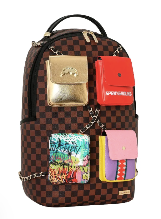 ZAINO SPRAYGROUND HANGING POCKETS MIX UP  BACKPACK  910B8990NSZ