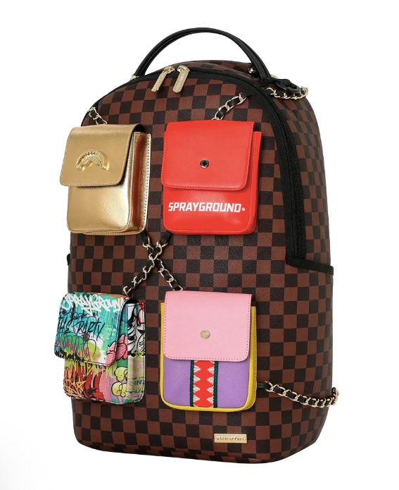 ZAINO SPRAYGROUND HANGING POCKETS MIX UP  BACKPACK  910B8990NSZ